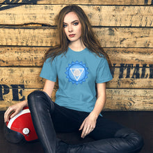 Load image into Gallery viewer, Throat Chakra Energizer T-Shirt For Expression &amp; Communication