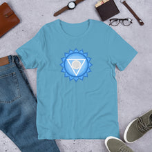 Load image into Gallery viewer, Throat Chakra Energizer T-Shirt For Expression &amp; Communication